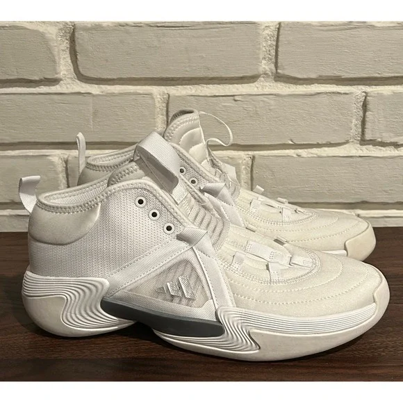Adidas Exhibit Select Mid Basketball Womens White Sneakers Athletic Shoes Size 9 - Picture 1 of 13